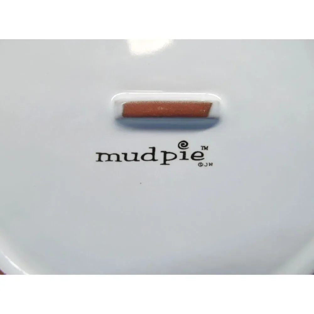 Mud Pie Sanibel Sea Shell Salad Dessert Plates 8